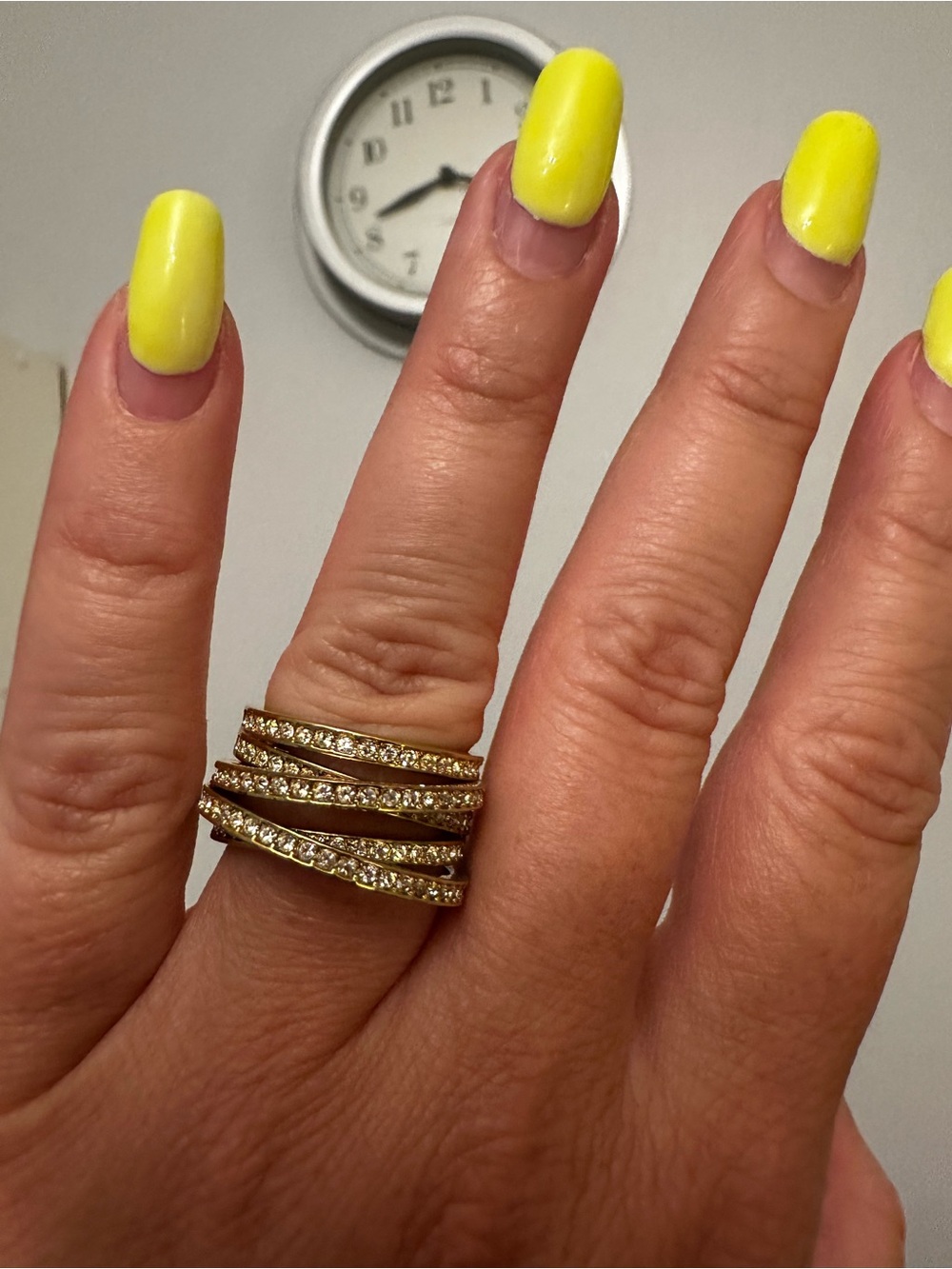 ✨ Swarovski Spiral Ring – Gold-Plated ✨Size 8 (Style# 5032927)
